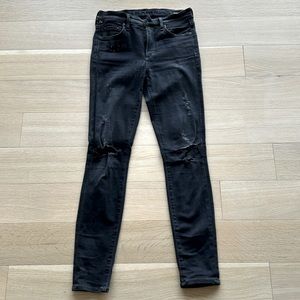 Citizens of Humanity Rocket Jeans Black Distressed
